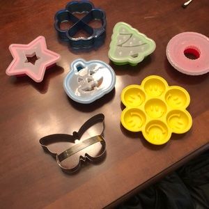 Assortment of cookie cutters or jello molds